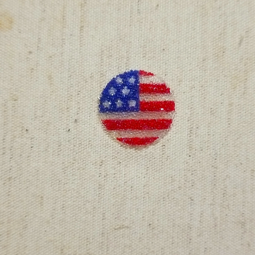 Large Mesh USA flag plate (for a Locket)